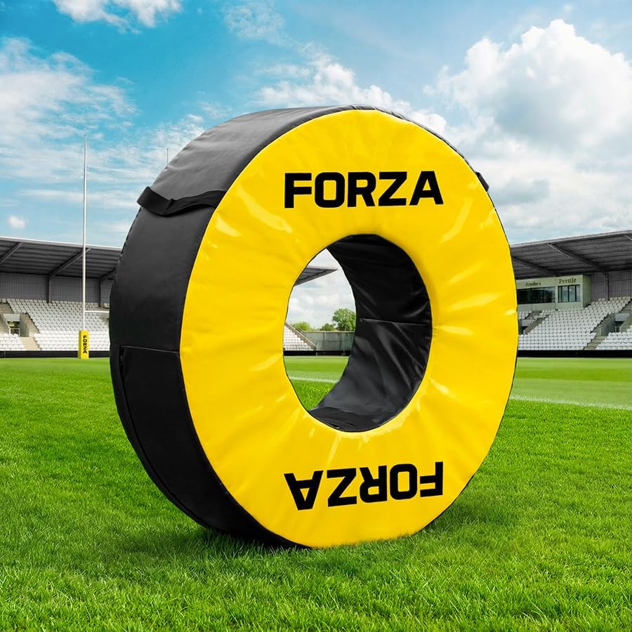 FORZA Rugby Tackle Tube – Rugby Tackle Bag with Heavy Duty 615gsm Outer, Foam Core & Carry Straps – Junior, Youth or Senior Training Tube
