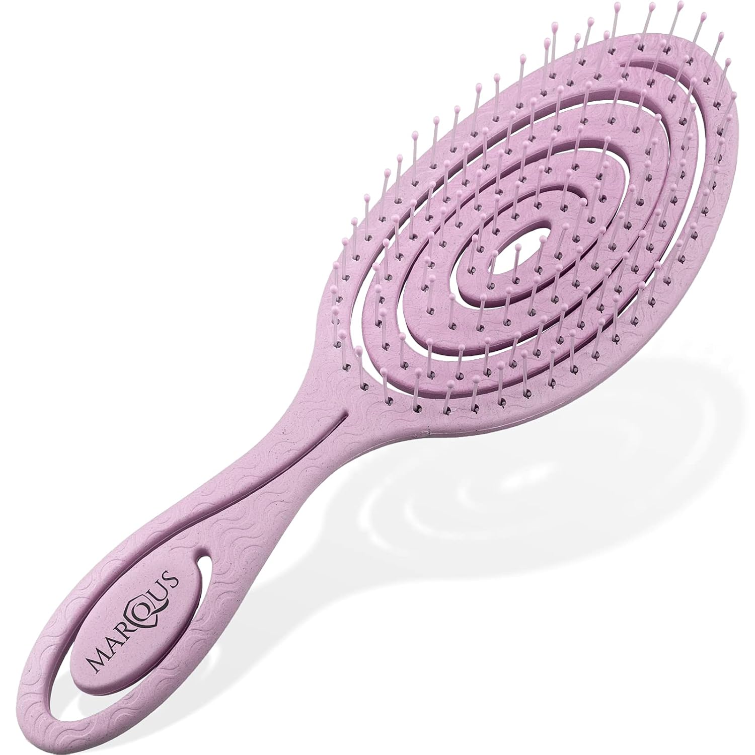 marQus Hair Detangler Brush - Bending Bristles & Body - 1Pcs Tangles with Ease Natural Purple Brush