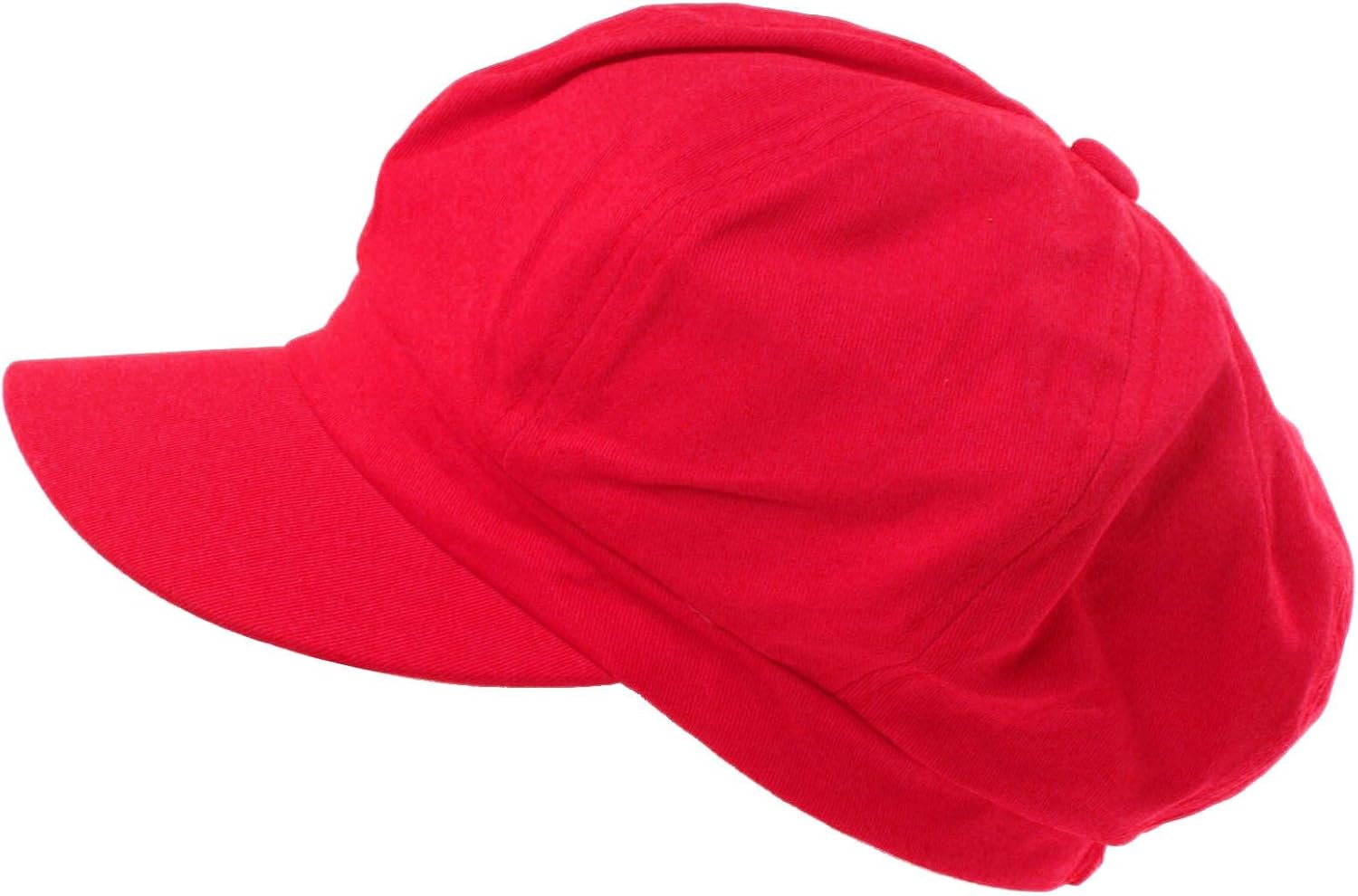 Summer 100% Cotton Plain Blank 8 Panel Newsboy Gatsby Apple Cabbie Cap Hat Fuchsia