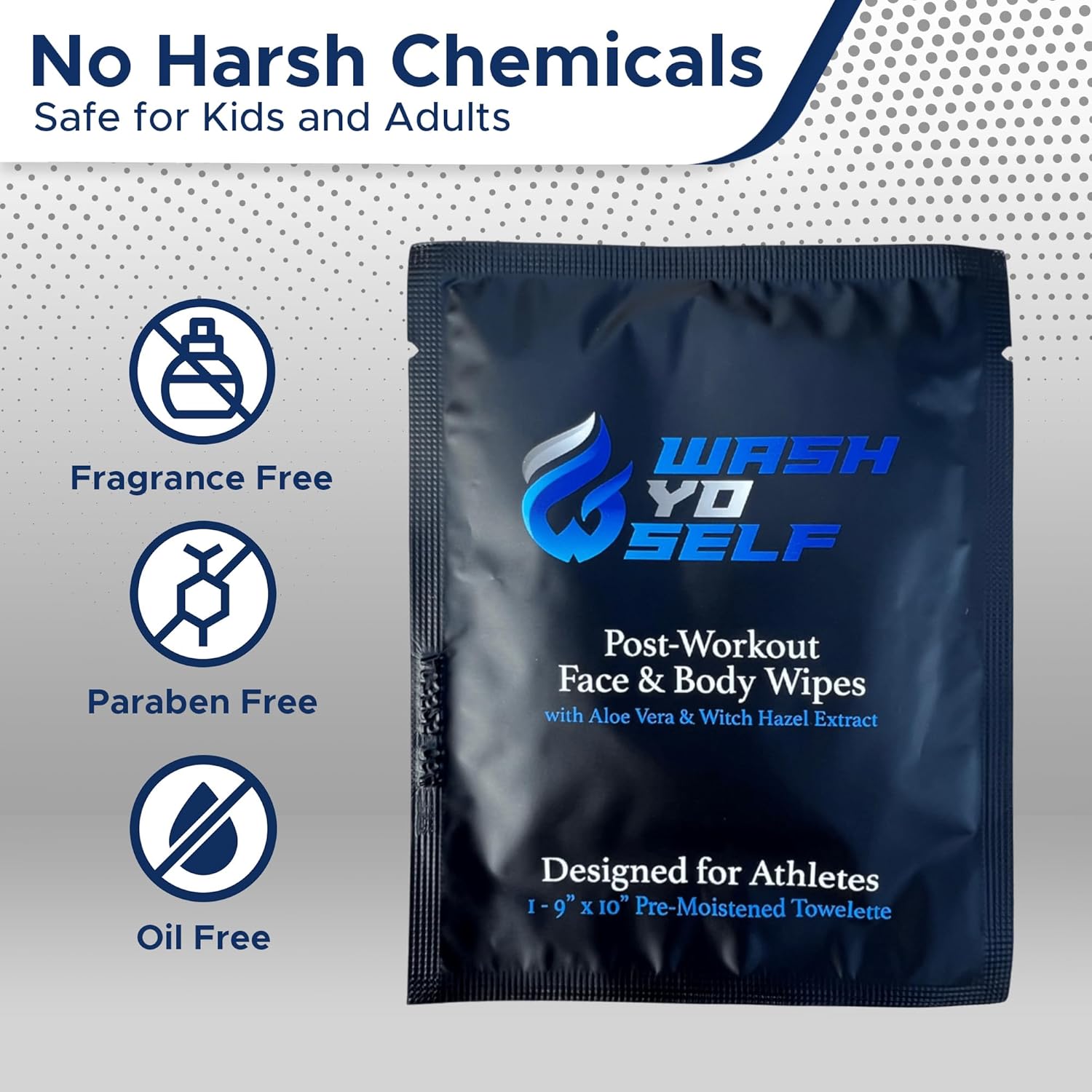 Wash Yo Self Body Wipes - Individually Packaged Disposable Wet Wipes for Kids and Adults – 40 pack