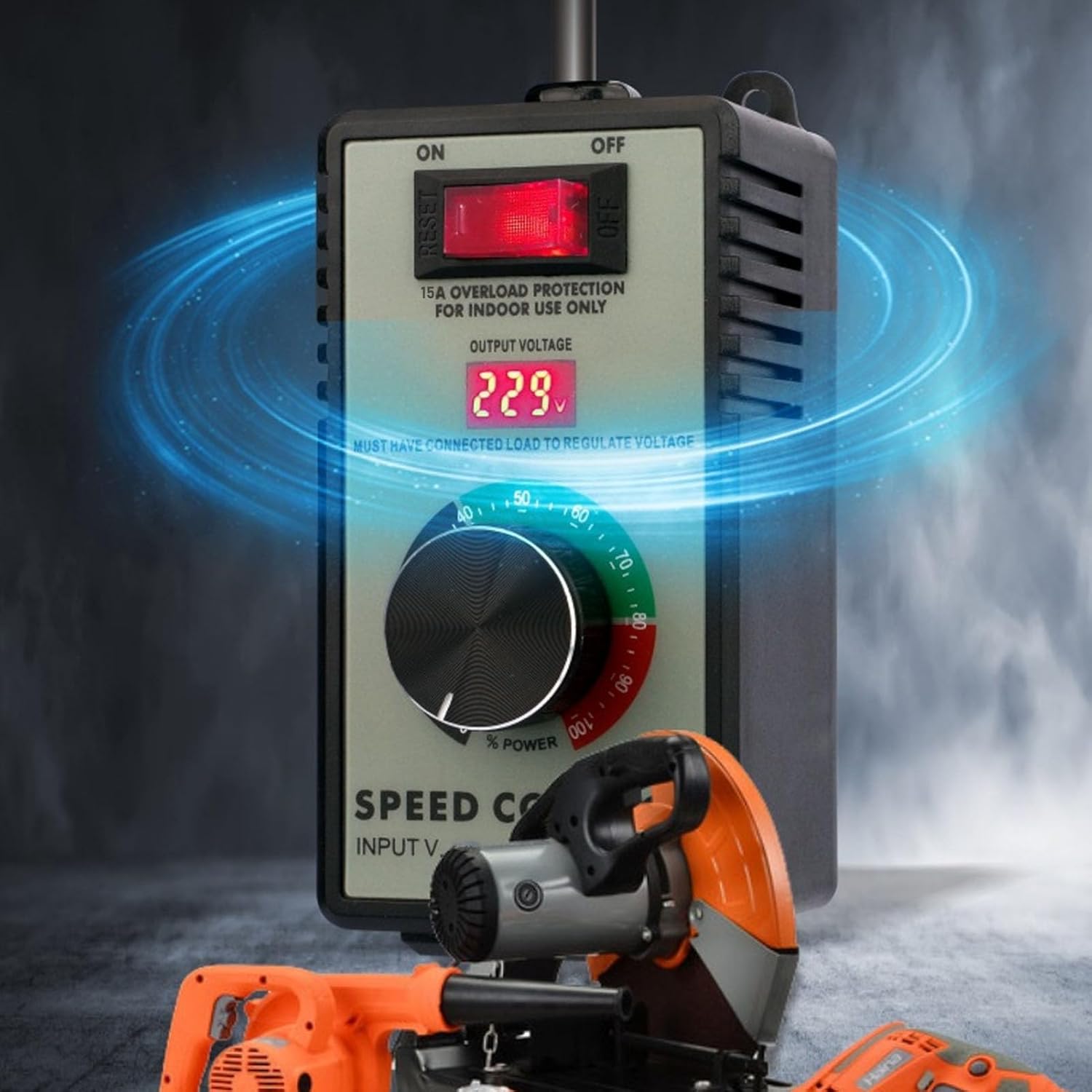 Variable Speed Fan Controller for Duct Inline Ventilation Blower - Adjustable 4000W Vent System Motor Speed Adjuster with US Plug