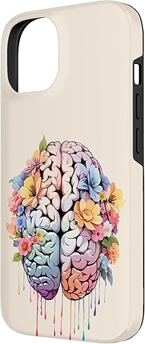Miniatura 5 de Funda para iPhone 11 Salud mental, psicología, cerebro anatómico floral