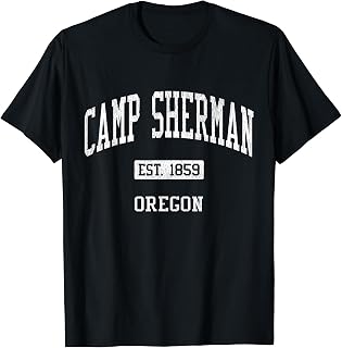Camp Sherman Oregon OR JS04 Vintage Athletic Sports T-Shirt