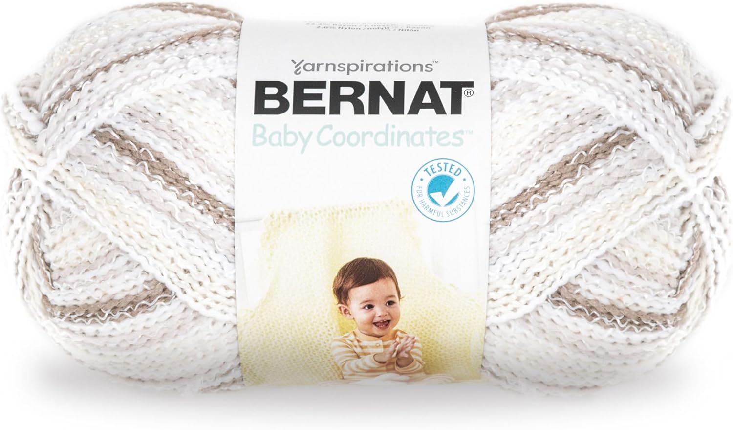 Bernat Baby Coordinates Ombre Yarn, 4.25 oz, Gauge 3 Light, Soft Taupe