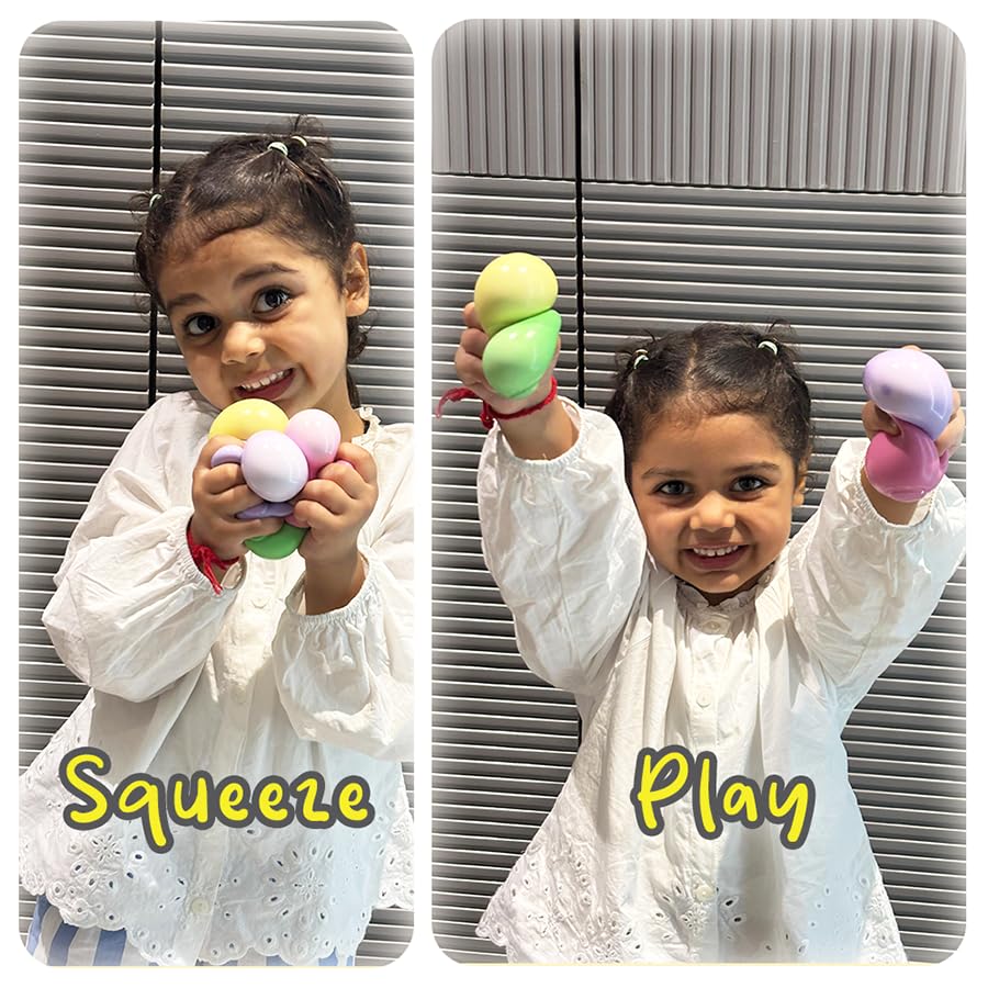 Image of Scoobies Sticky Balls | Pack of 4 Pastel Colours | Squishy Sensory Fidget for Kids | Wall-Sticking Play | Non-Toxic TPR Rubber | Stress & Anxiety Relief Toy