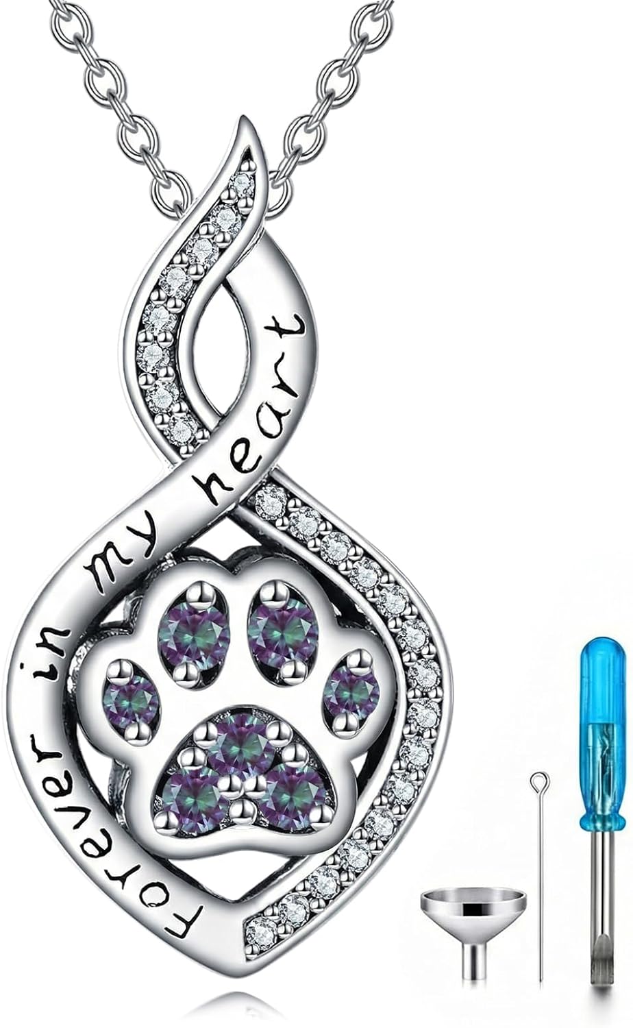 Butterfly/Dragonfly/Pet Paw/Tree of Life/Maple Leaf/Cross Urn Necklace for Ashes 925 Sterling Silver Cremation Pendant Jewelry Gifts for Women Mom