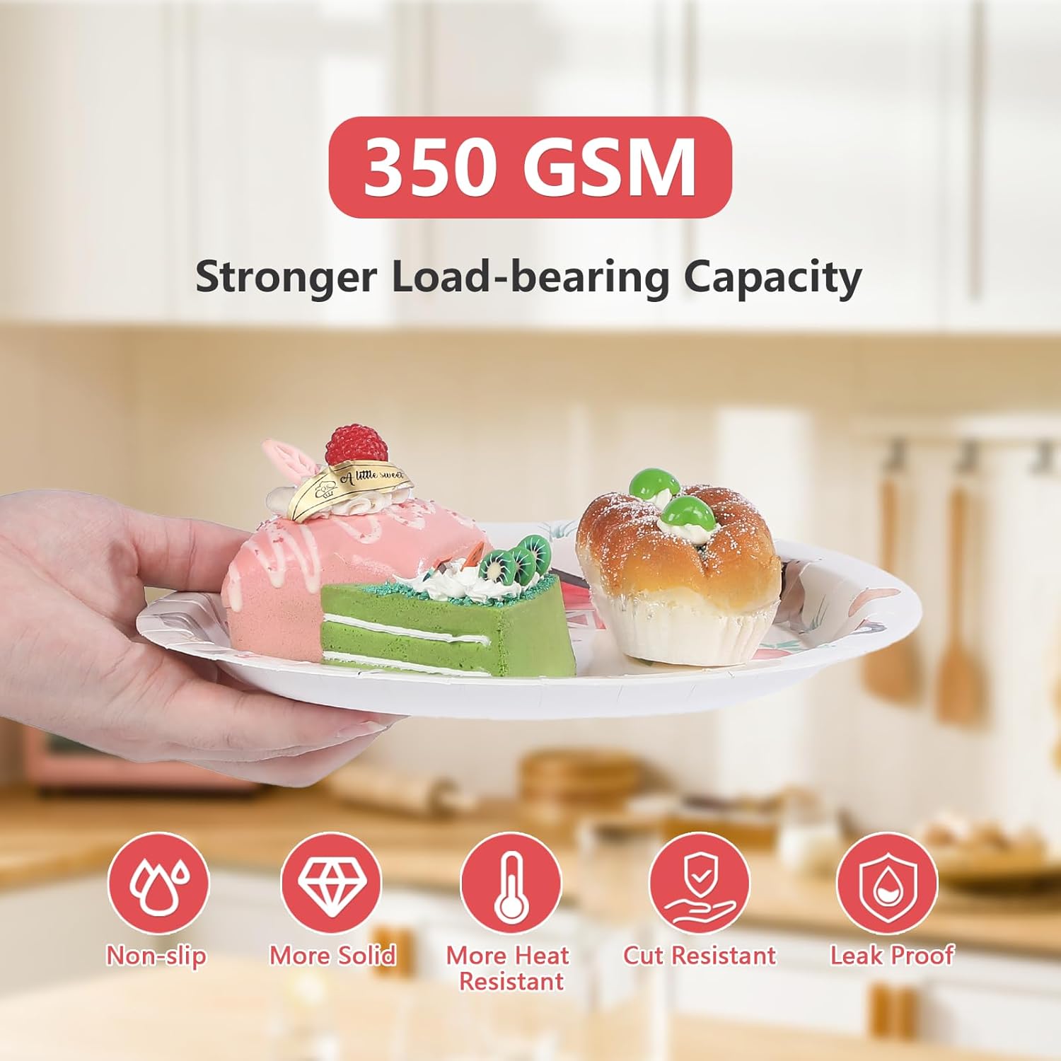 100 Pcs Farm Chicken Party Supplies Silly Goose Chicken Flower Horse Cow Plates and Napkins Disposable Farm Animals Tableware Set for Farmer Kids Tea Party Baby Shower Party Decorations Serves 50 - Image 2