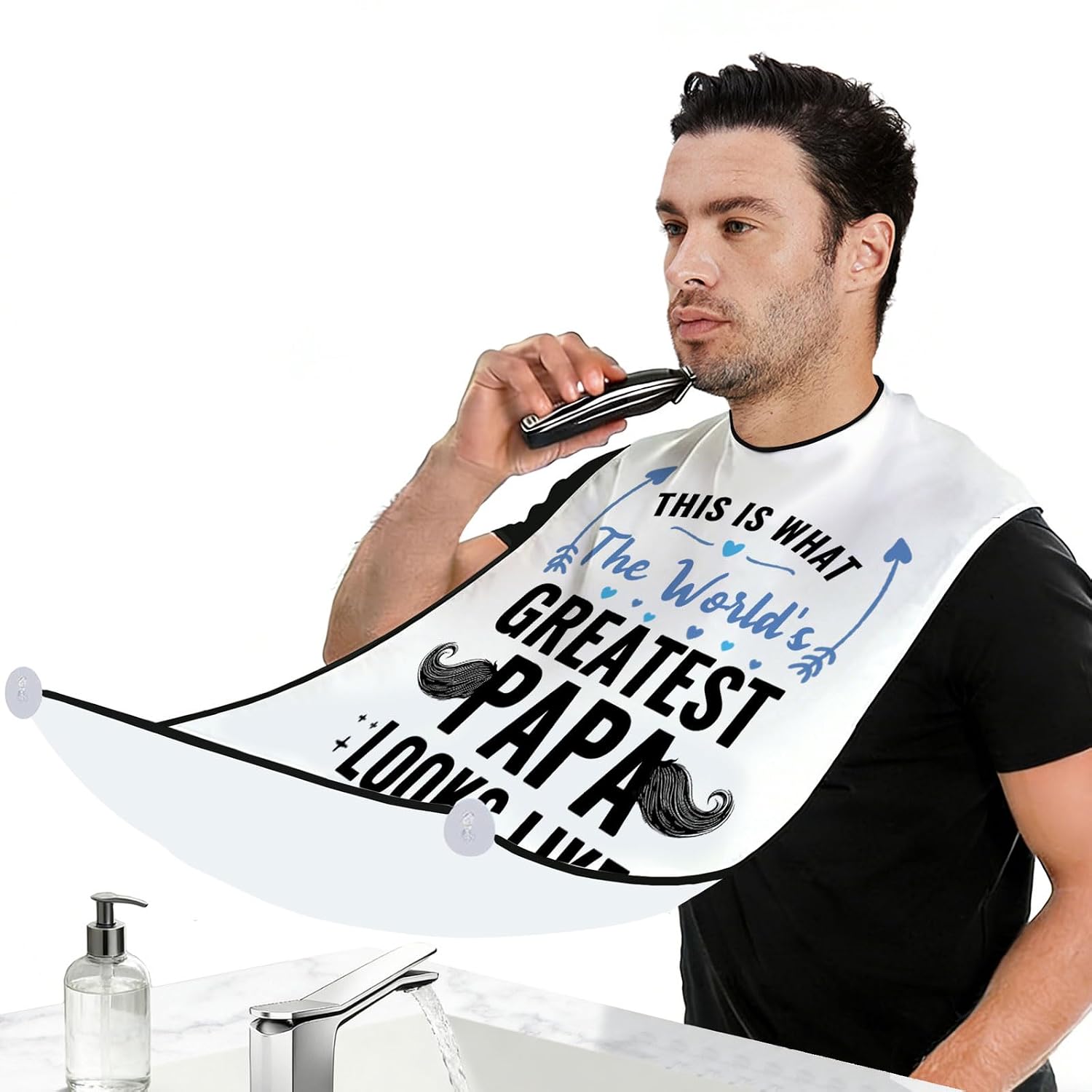 Funny Papa Shaving Cape Dad Vibes Greatest Papa Cool Papas Club Pawpaw Gift Gift From Son Daughter Wife (Greatest Papa)