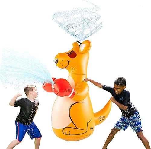 Miniatura 6 de BigMouth Inc. - Aspersor Dino Boxer, divertido juego de agua de verano y juguete de salpicaduras para niños, 5 pies de alto