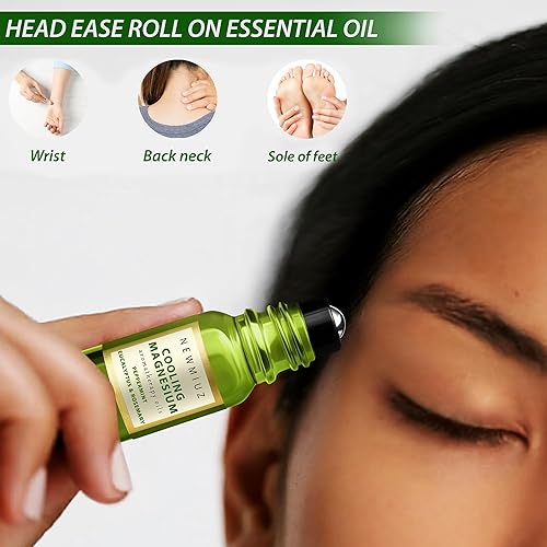 Miniatura 4 de Migraine Rollon Stick para un enfriamiento más rápido, menta, romero y eucalipto, magnesio, menta, menta, menta, menta, cabeza de cabeza, alivia,