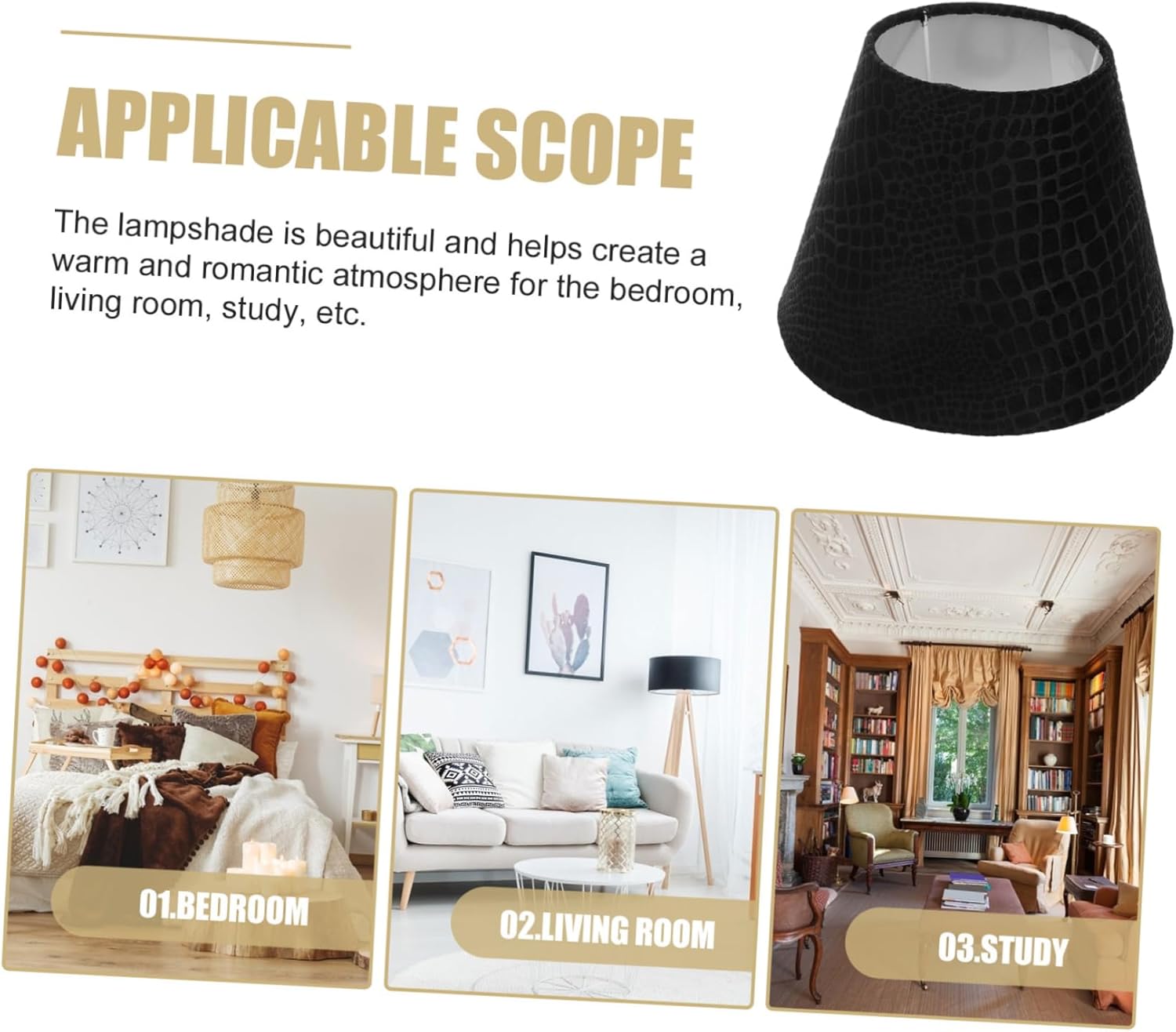 DOITOOL Cloth Lamp Shade Small Replacement Plaid Fabric Clip Light Cover for Table and Desk Lamps Elegant Design Easy to Clean Versatile Compatibility