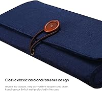Vista 6 de ProCase Estuche de transporte para Nintendo Switch OLED y Nintendo Switch, bolsa de viaje portátil ultra delgada bolsa de fieltro con 5 soportes