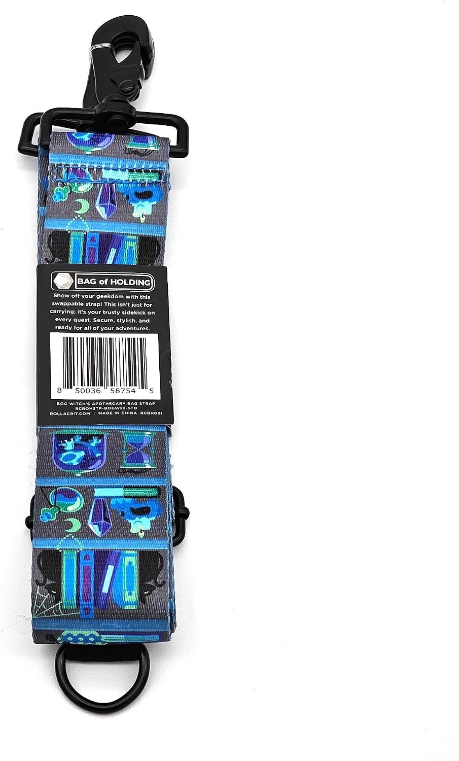 Rollacrit Gelatinous Cube 55-inch Bag Strap - Nylon Strap for Bag of Holding Messenger Bag, Purses, Cross-body bags, game bags image 2