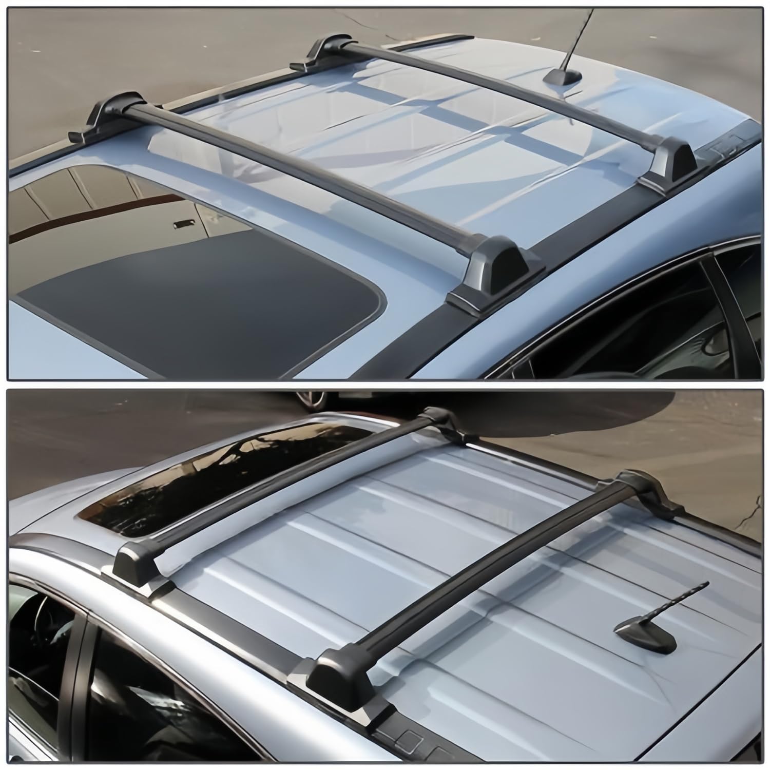 für H-ONDA CRV Dachträger, Profile Aluminiumlegierung Rail Halterung für 2002-06 2007-11 2012-16 2017-21 2023-24, Fit-Wagen mit Schienen Tragfähigkeit 180 Kg, mit Installationswerkzeugen