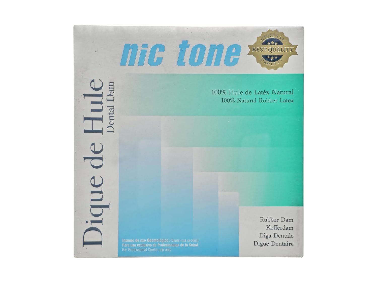MDC NIC Tone Natural Rubber Latex Dental Dam (Medium - Green - 5"x5" - 52 Sheets/Box)