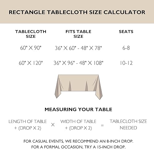 Miniatura 7 de Mantel de lino 100% puro  Tela elegante y de lujo  Mantel lavable  Embalaje de boda  vainica elegante  Rectángulo grande  60 x 120  Blanco