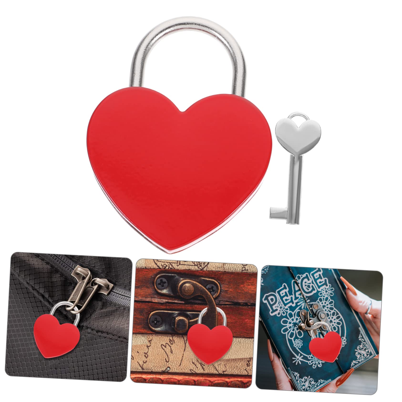 Amazon | SEWOART ハート型南京錠 ジュエリーボックス用鍵付き南京錠