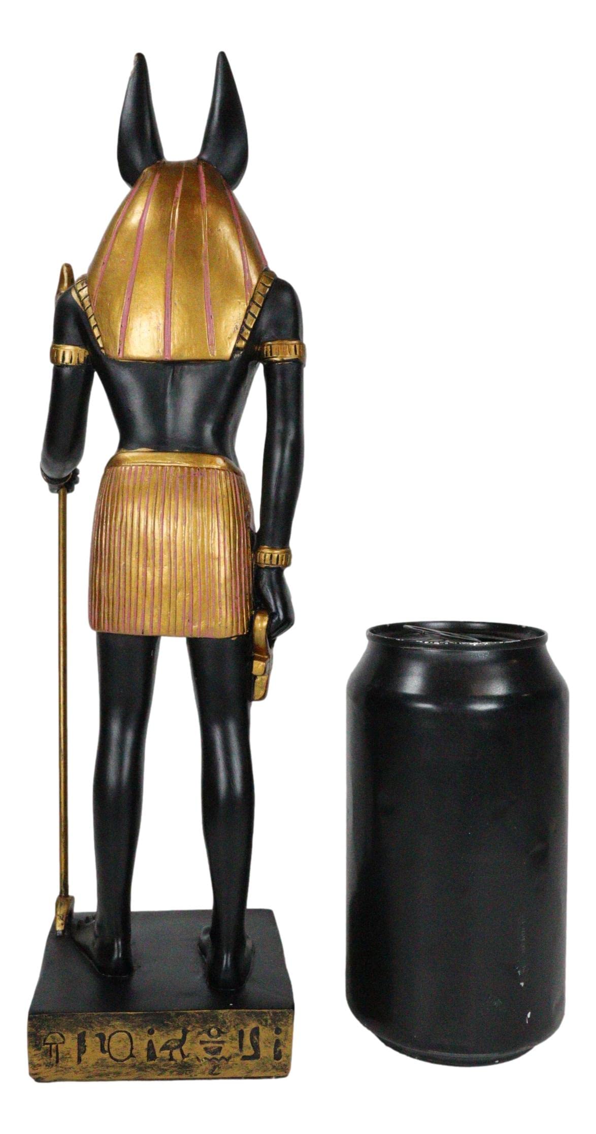 Statue Antique Égyptienne Anubis - Dieu De La Momification - Pierre Noire Fait Main