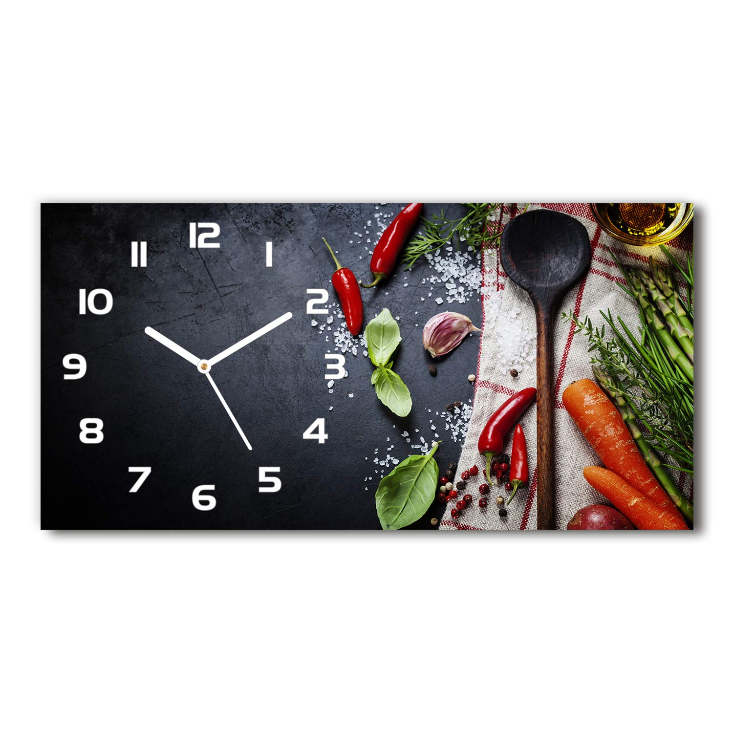 Horloge en verre 60x30cm silencieuse de salon design sur pied Tulup