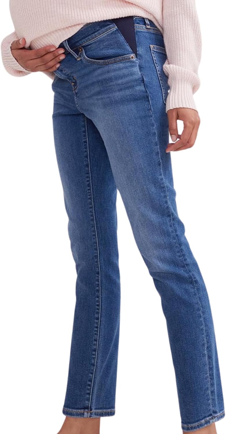 HATCH Slim Maternity Denim Jeans, Low Rise Slim Fit & Under the Belly Design for Pregnancy & Beyond, 28" Inseam