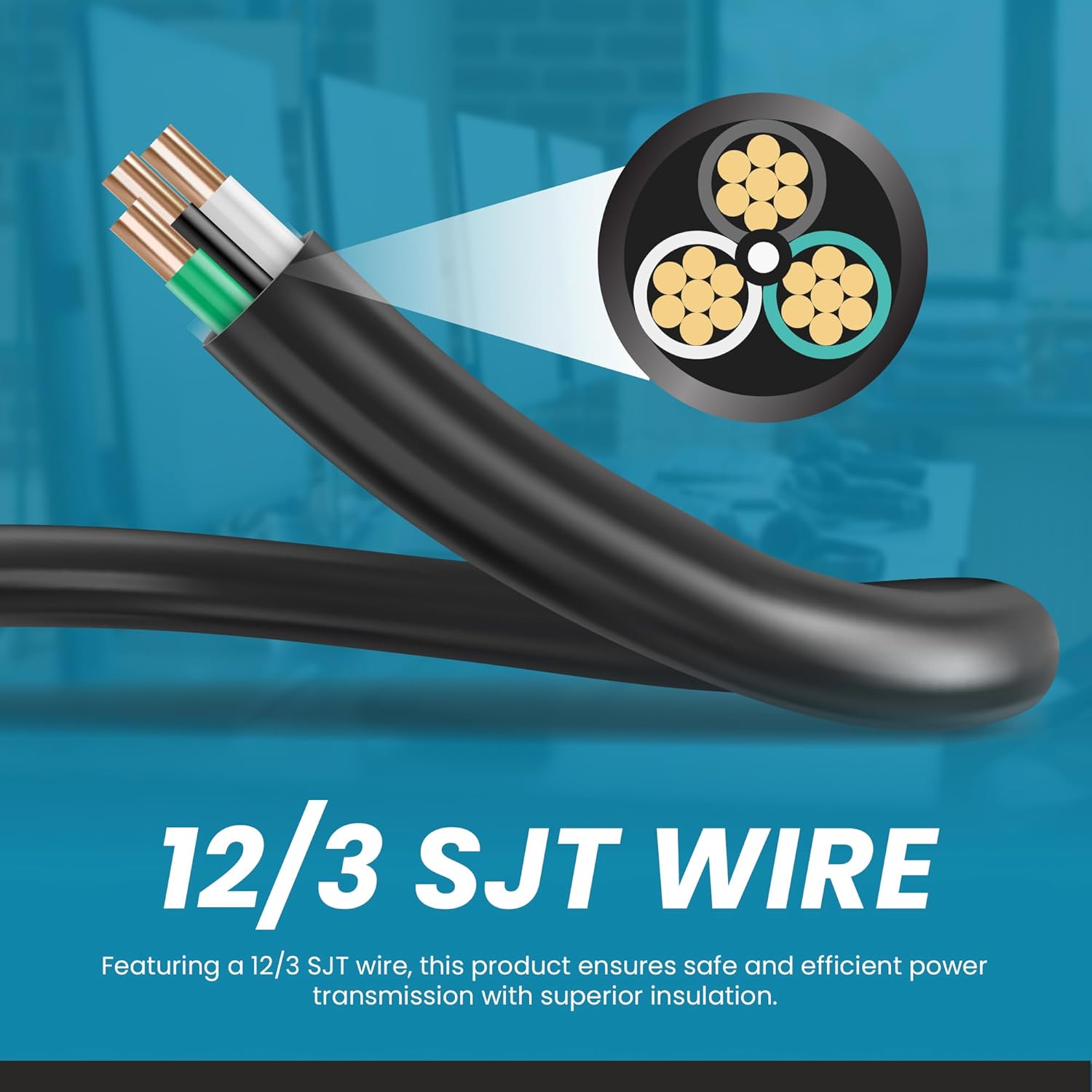 IronBox Electric - IEC C20 to NEMA L5-20R Plug Adapter Power Cord - Rated for 20A, 125V - Power Cord Adapter with 12/3 SJT Wire - Ideal for Data Centers, Server Racks, and Industrial Use (1 Foot)