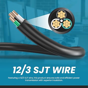 IronBox Electric - IEC C20 to NEMA L5-20R Plug Adapter Power Cord - Rated for 20A, 125V - Power Cord Adapter with 12/3 SJT Wire - Ideal for Data Centers, Server Racks, and Industrial Use (1 Foot)