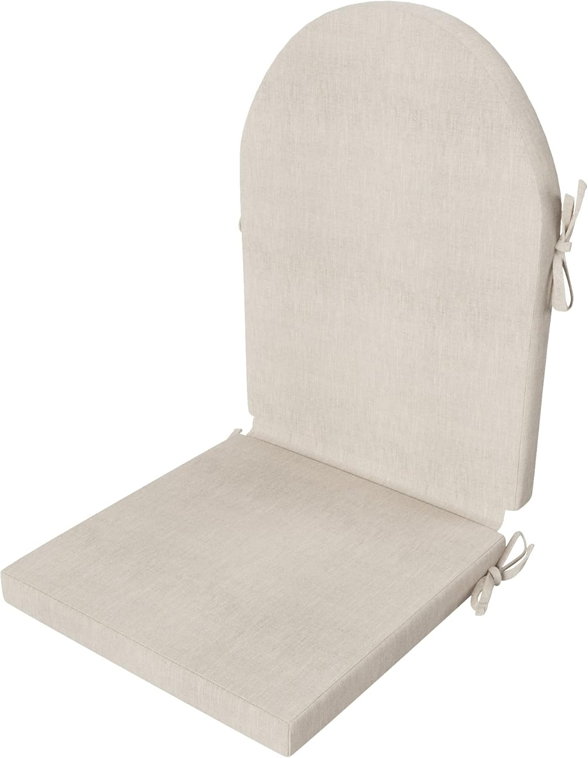 WO Comfortable Seat and Back Cushions for Backyard Garden Adirondack Chairs or Outdoor Patio Seat or Indoor Lounge, UV and Fade Resistant, Water Resistant, (Beige)