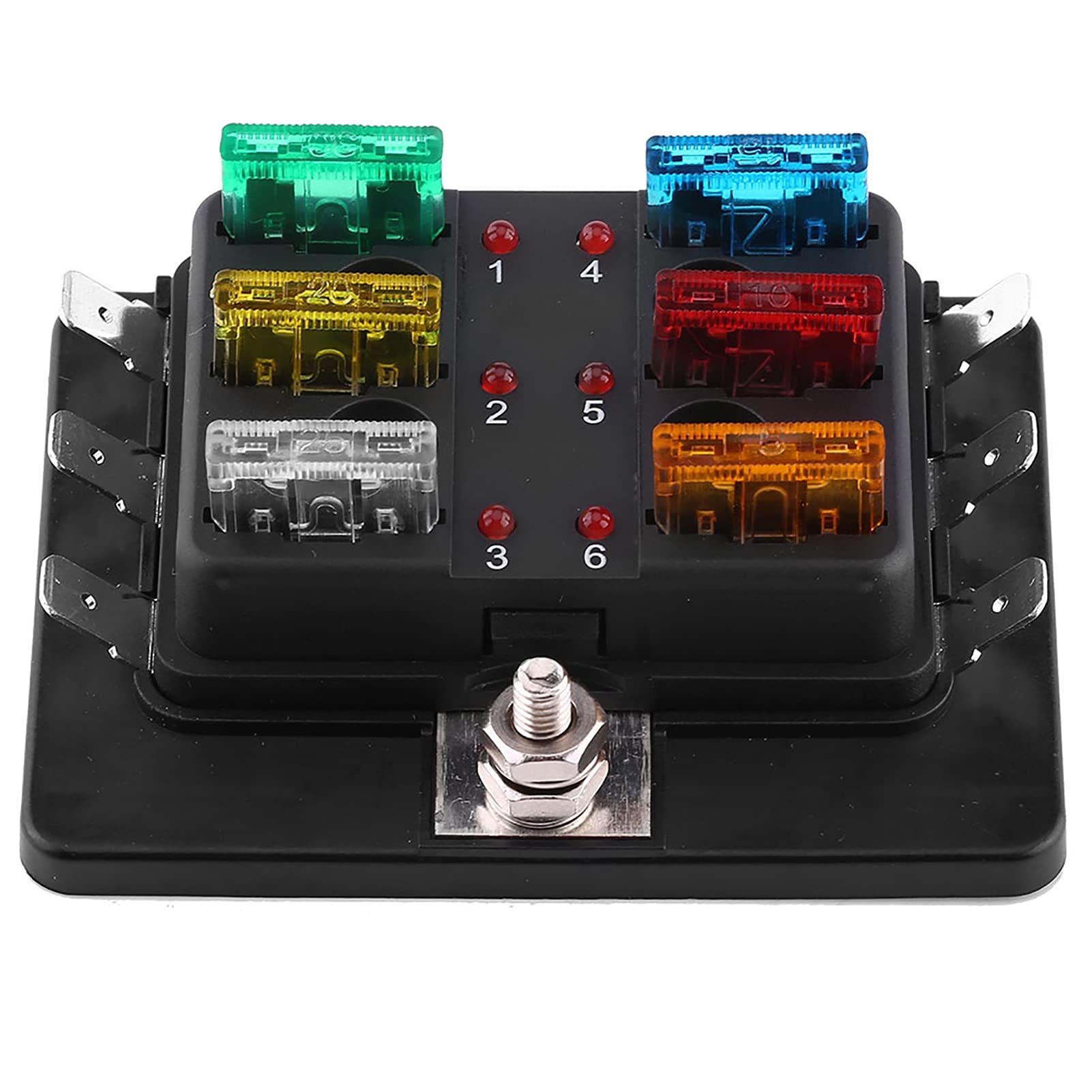 6 Way Block Circuit Blade Box, Keenso Blade Box Holder With