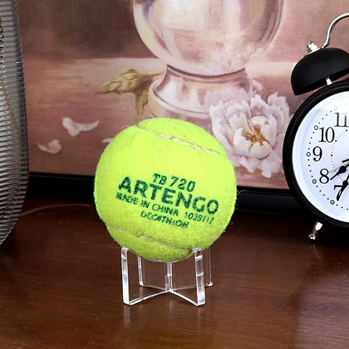 Miniatura 7 de Soportes de béisbol acrílicos para exhibición de recuerdos de bola, exhibición de softbol, estante de exhibición de tenis (1.97 x 1.1 pulgadas,