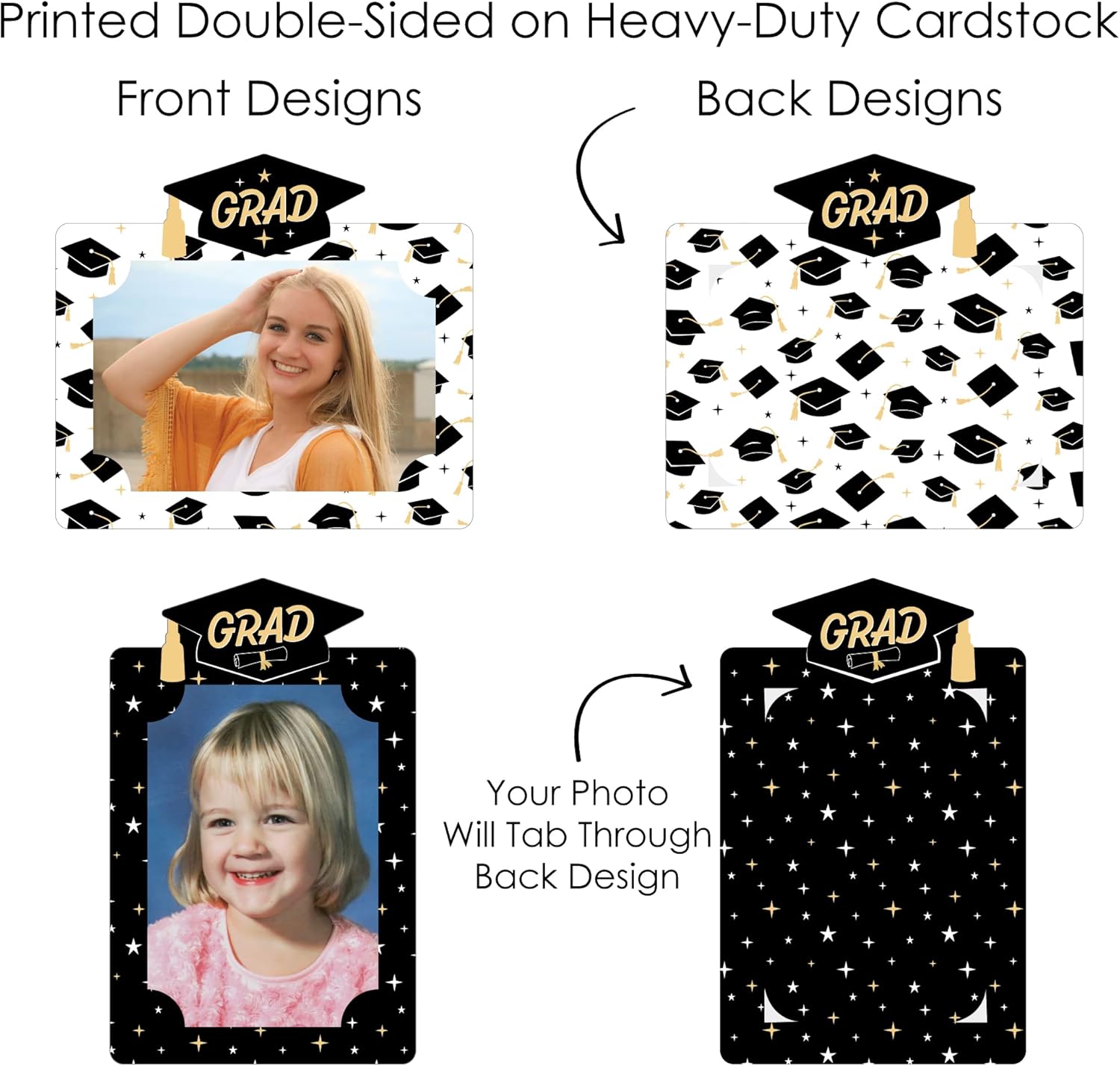 Big Dot of Happiness Goodbye High School, Hello College - Graduation Party Picture Centerpiece Sticks - Photo Table Toppers - 15 Pieces