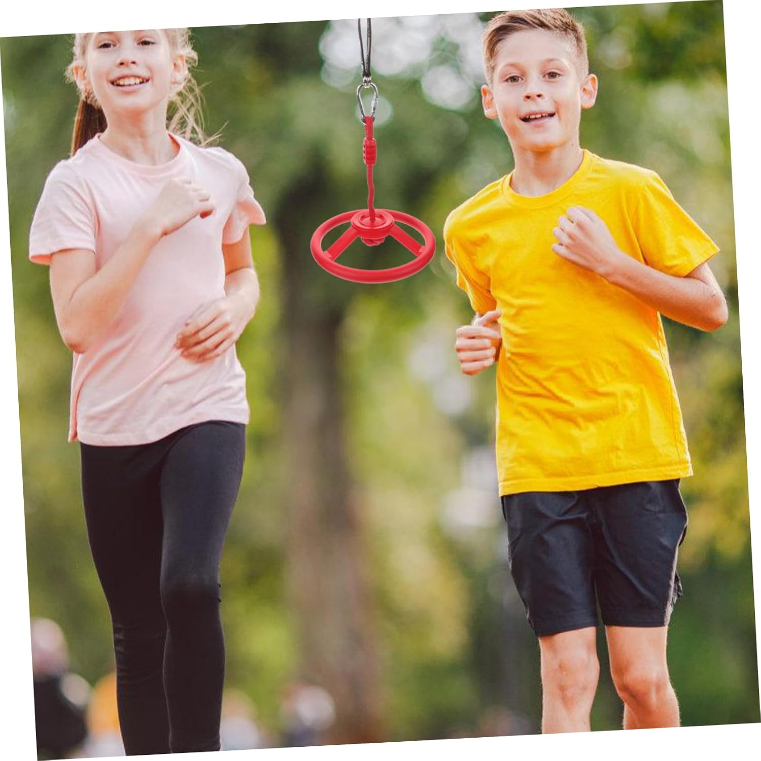 KESYOO Indoor Ring Pull-up Training Handle Gymnastic Rings for Boys and Girls High-Strength Material
