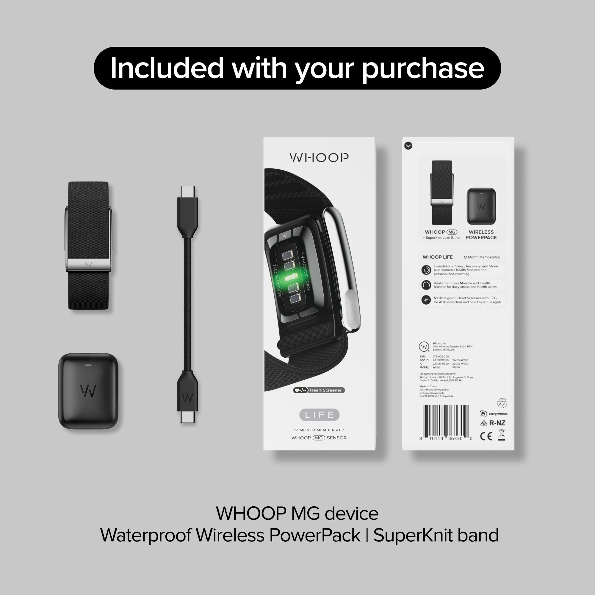 Amazon.com : WHOOP Life - 12 Month Membership-24/7 Activity and