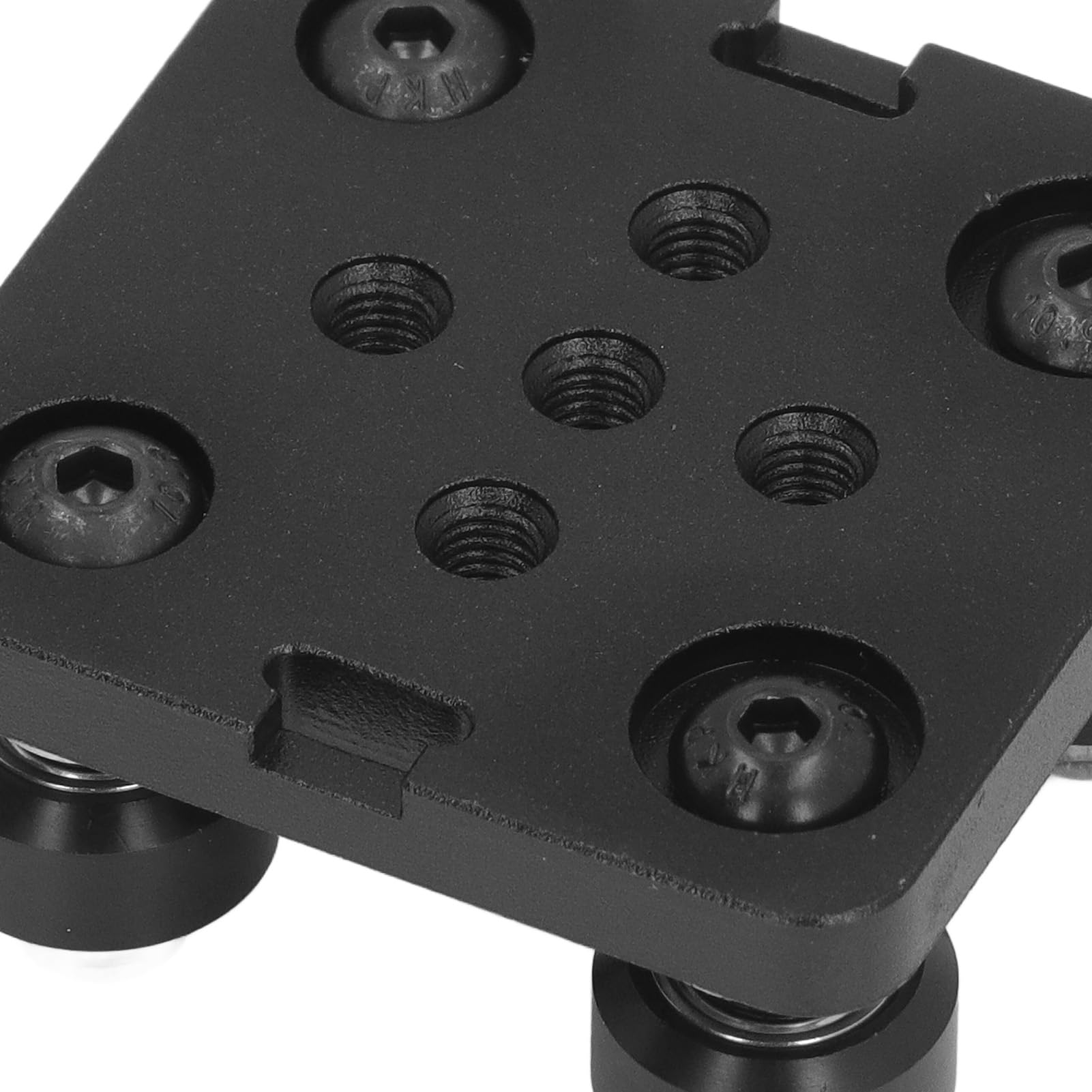 Piastra V-Wheel, 4 Pezzi, Piastra Porta Asta con Ruote per Profilato in Alluminio 2020V, Parti per Stampante 3D CNC, Nero
