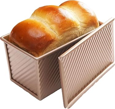 Loaf Tin with Lid,Non Stick Bread Tins for Baking,Carbon Steel Bread Pan,Loaf Pan with Slide Cover,Non Stick Bakeware for Toast Bread Pan Bread Tins