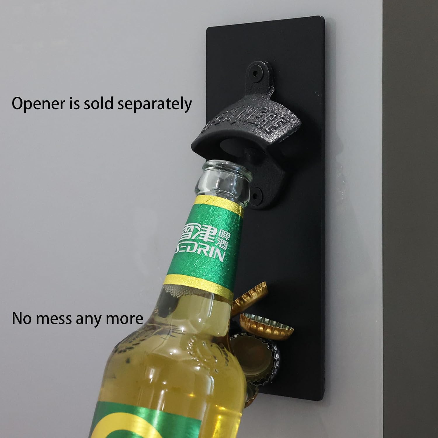 Magnetic Beer Bottle Cap Catcher Plate Stick to Fridge Cooler image 4