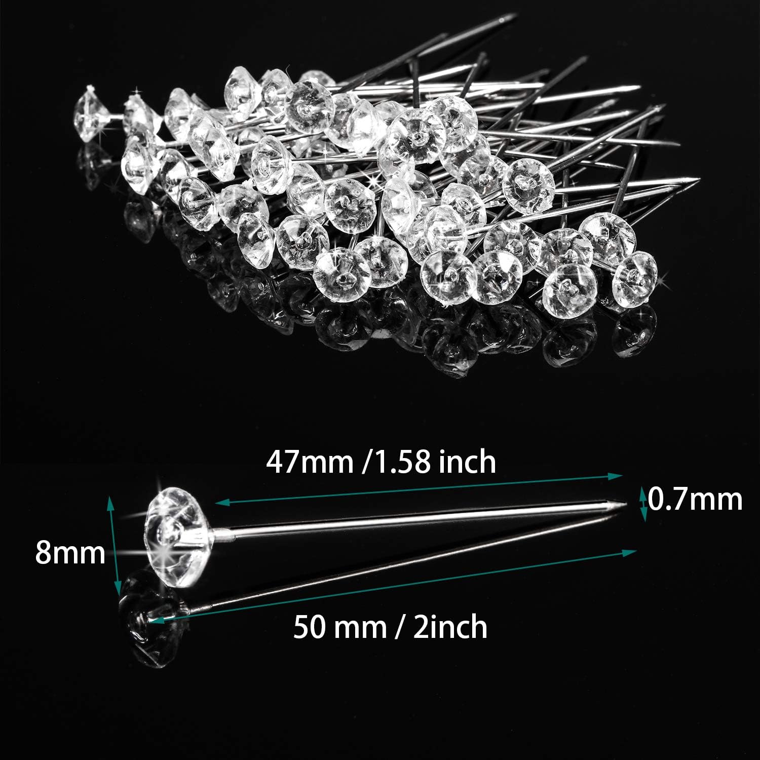 Boao 2 Pcs Bride Flower Bouquet Holder Wedding Bridal Foam Floral Handle Holders for Bride Artificial Flowers Decoration with 50 Pieces Wedding Bouquet Pins