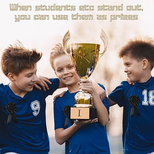 Miniatura 4 de Cinta de premio en blanco de 12 piezas, cinta de premio en el primer lugar, cinta de roseta, ganadora de la medalla de victoria, cinta de