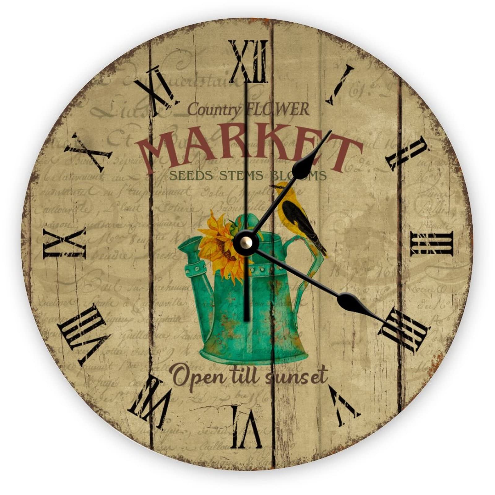 Horloge de cuisine vintage Mighun pour décoration murale maison