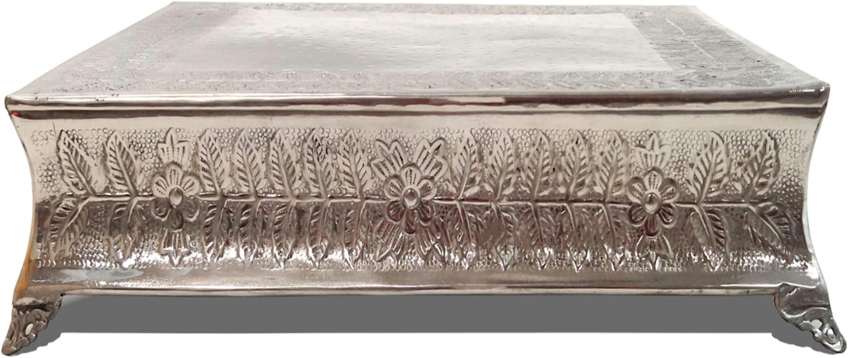 Coastal Space Designs Cake Stand Metal Tableware, 18.25" inch, silver