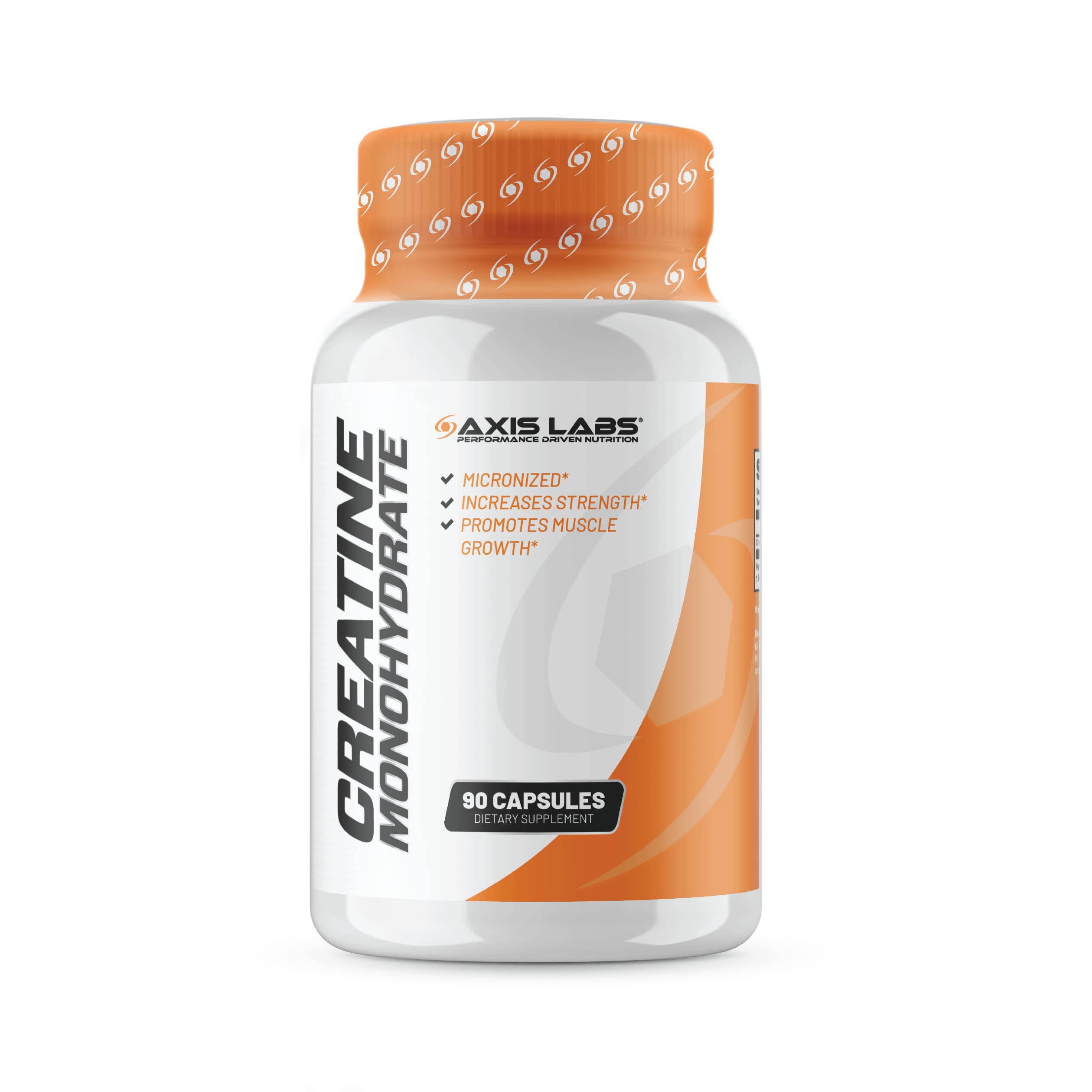 Axis Labs Micronized Creatine Monohydrate 90 Capsules - 30 Servings - Increases Strength - Promotes Muscle Growth - Increa...