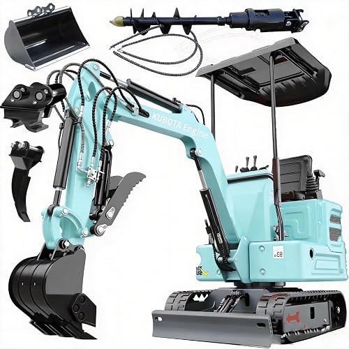 MP 1.4T Mini Excavator with 11.4HP Water-Cooled Kubota-Diesel Engine, Compact Crawler Excavator for Trenching, Landscaping, Farming, and Construction, Include Delivery & Unloading | Include Delivery & Unloading | Kubota-Z482 Diesel, Weather Resistant .