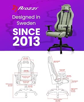 Arozzi Torretta Gaming Chair - Super Soft Ergonomic Gaming Chair for Adults Adjustable Backrest with Neck & Lumbar Pillows - Swedish Design Home Office Setup Professional Computer Chairs, Forest