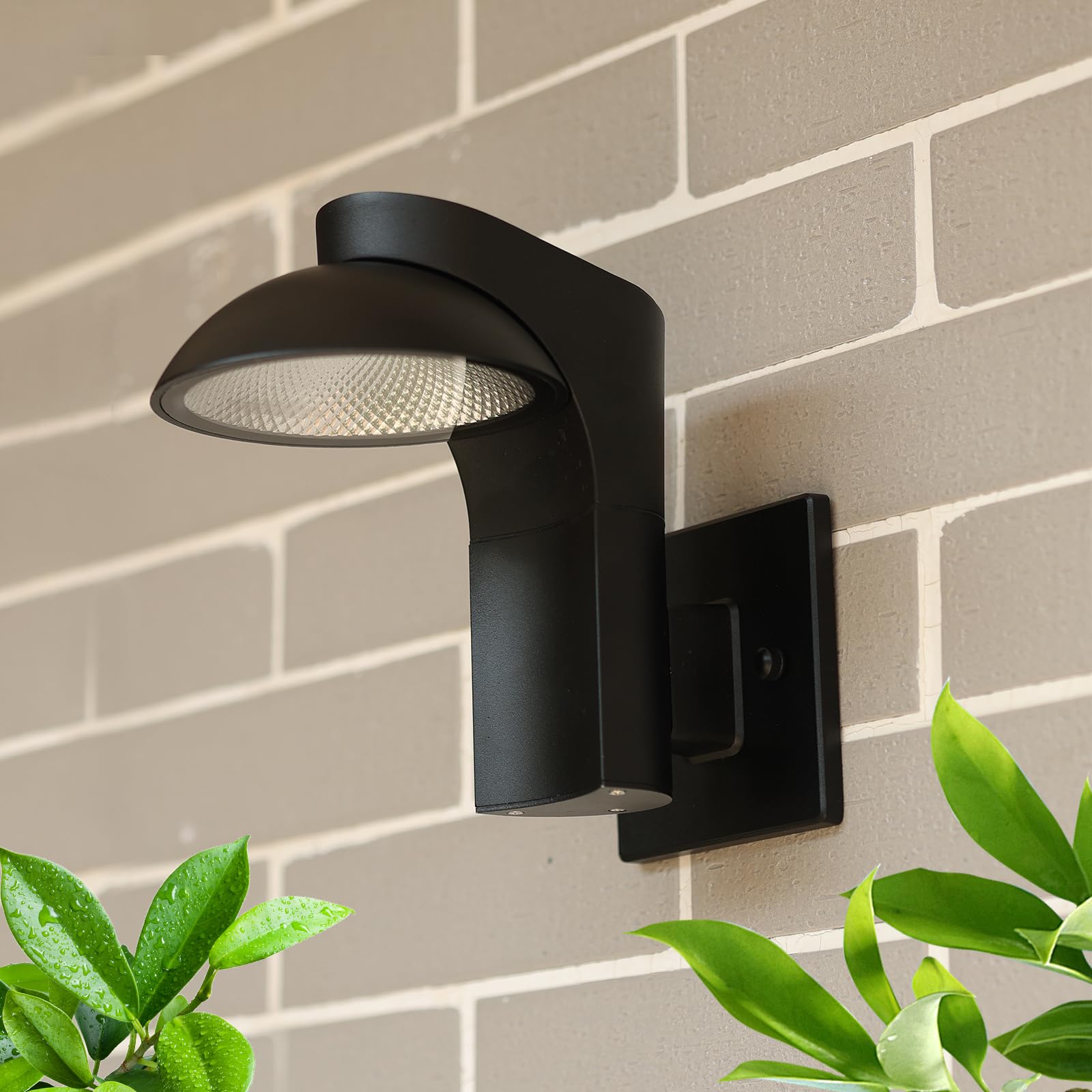 Photo 1 of LLUOTE Dimmable LED Outdoor Wall Light,Lamps can be rotated 350 degreest, Porch Sconces Wall Mounted Lighting, 10%-100% Dimmable, 3000K, 120-277V IP65 Waterproof for Porch Patio Garage Door Entryway