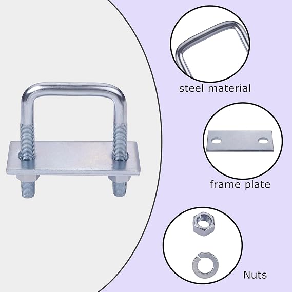 Leaf Spring Clamp Kit Fits Leaf Springs Up To 2.5 Wide, Locks Leaf Springs Together For Stabilizing,Provides Better Control of Axle Torque pack of2
