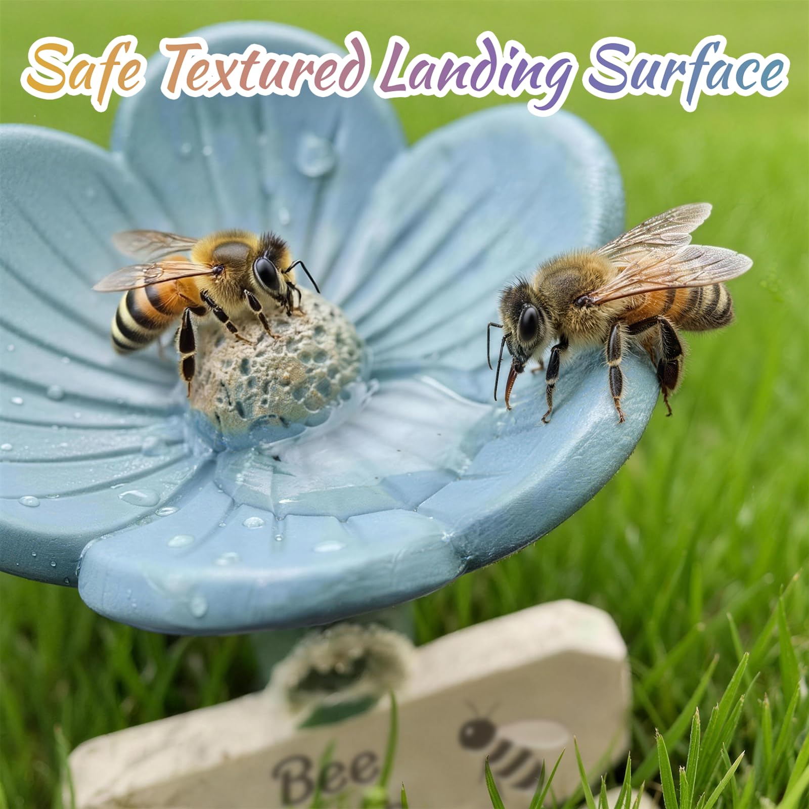 3Pcs Cups for Bees, 2026 New Flower Shaped Bee Watering Station for Thirsty Pollinator Garden, Outdoor Butterfly Drinking Feeder, Eco-Friendly Water Bowl for Yard, Lawn, Patio Decor (3Pcs(Mix Color)) — view 4