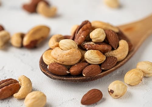 Miniatura 6 de Mezcla de nueces de lujo 8 libras una mezcla de nueces tostadas secas anacardos filbertos almendras nueces de Brasil con sal del Himalaya Asadas al