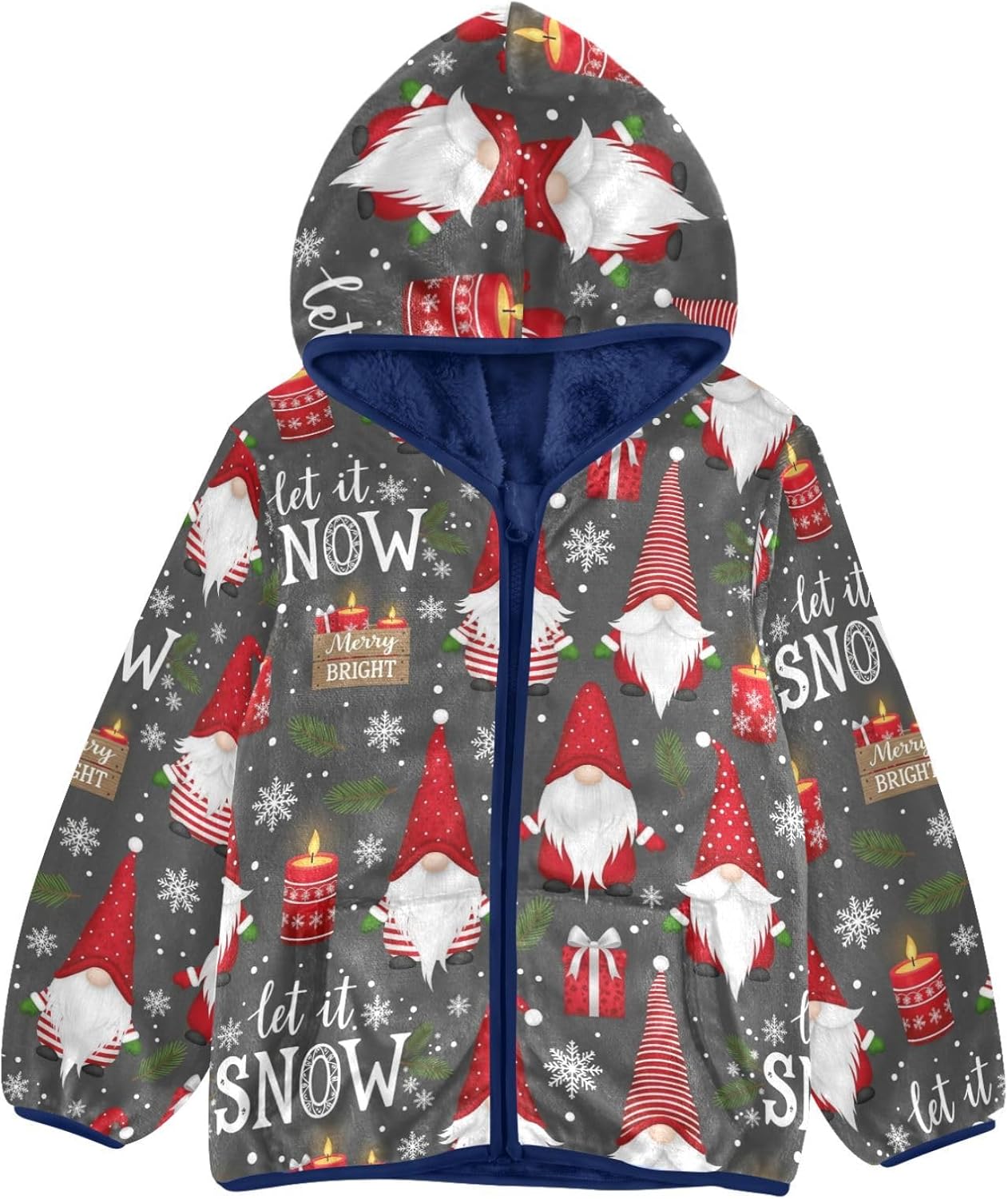 Christmas Boy Fleece Jacket Outerwear Jackets & Coats Baby Hooded 3T