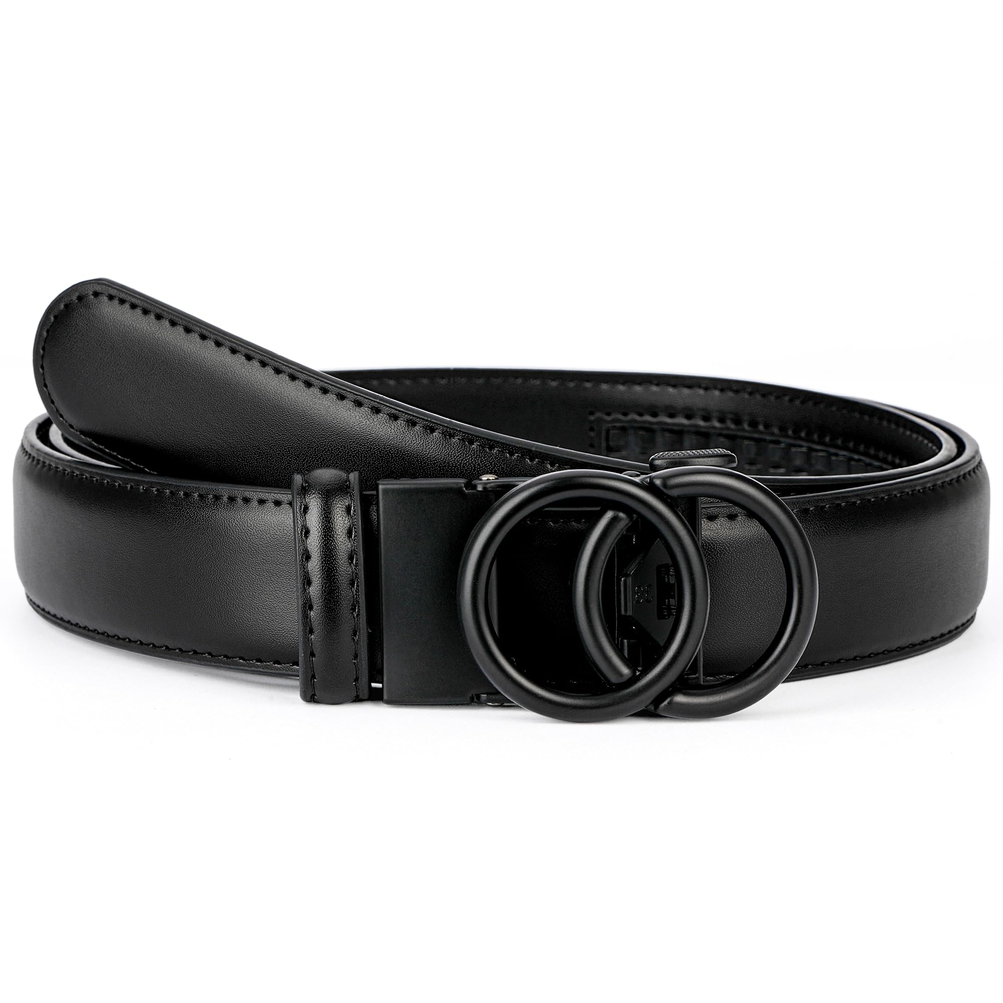 MILORDE Womens Ratchet Leather Dress Belt - 3cm 1 18 width Size Customizable Fit Designs for Dress and