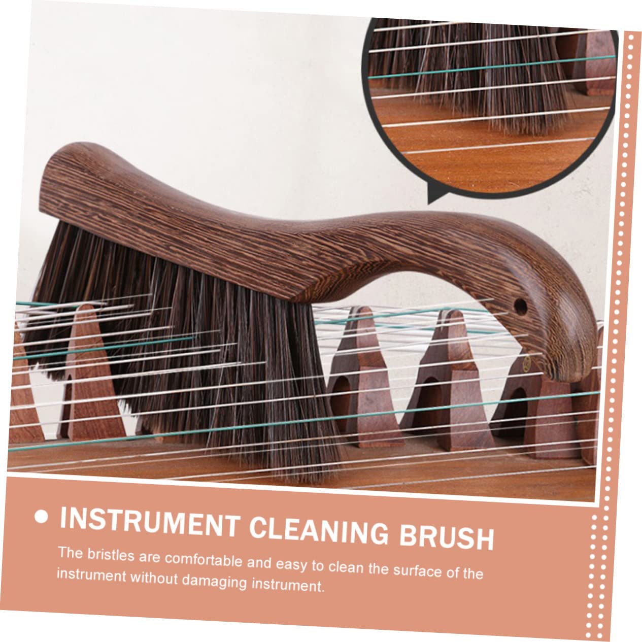 KESYOO 2Pcs Guzheng Cleaning Brush Durable Bristle Dust Removal Tool for Musical Instruments and Soft Hair Brushes for Cleaning and Maintenance