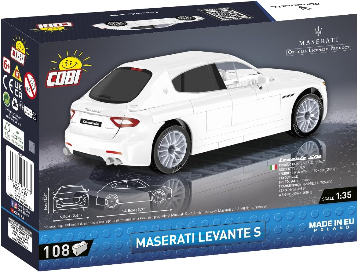 COBI Maserati Levante S Building Set, 108 Pieces